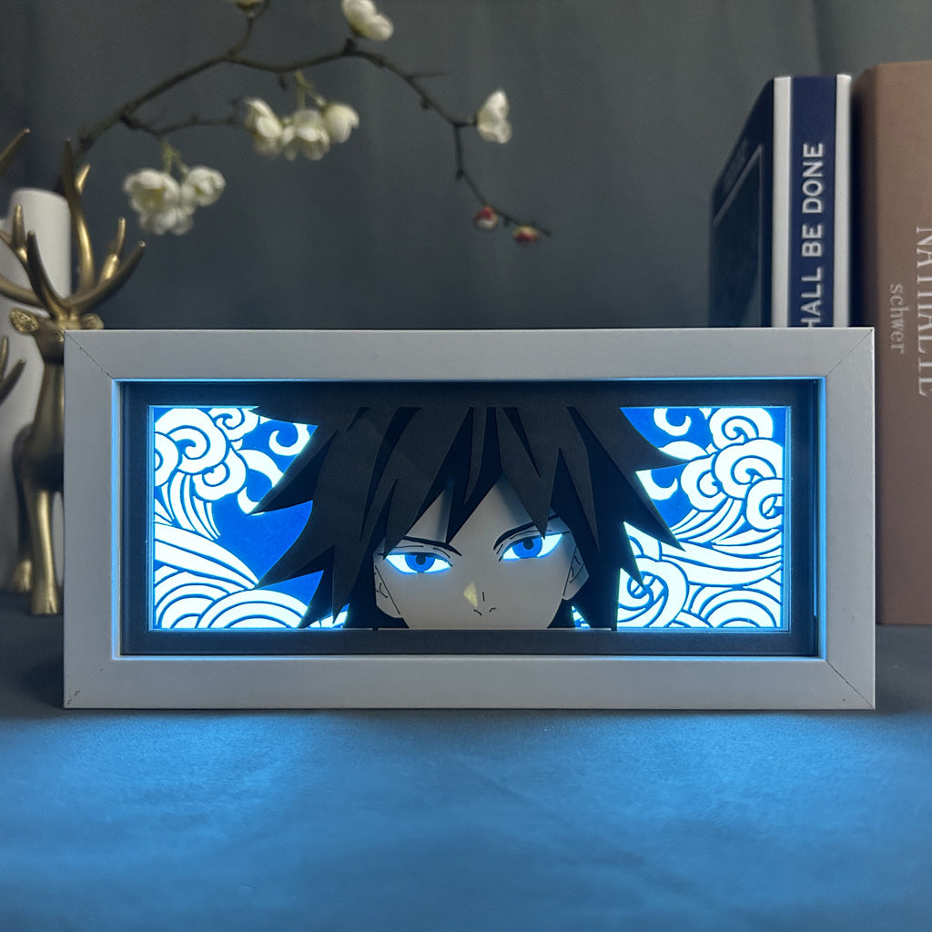 Anime Paper Cut Light - Warrior Desktop Decoration