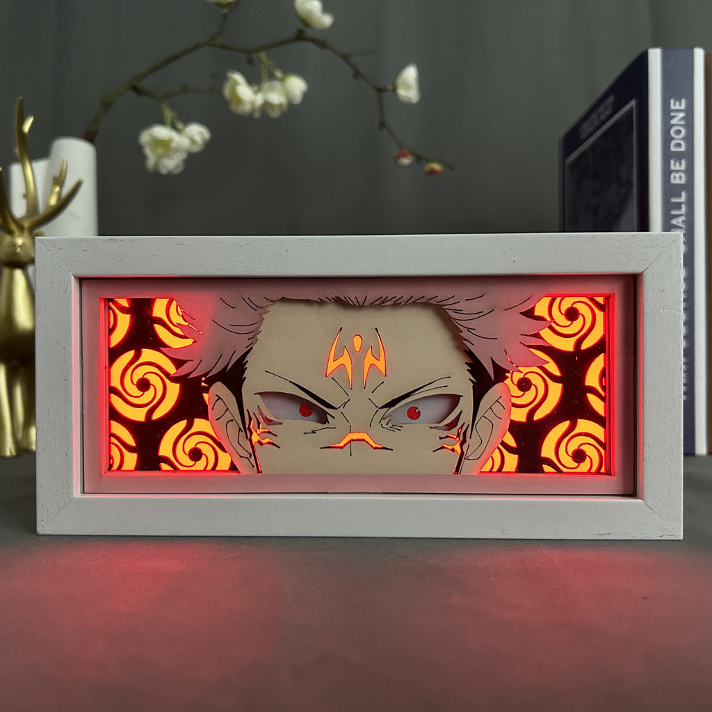 Anime Paper Cut Light - Warrior Desktop Decoration