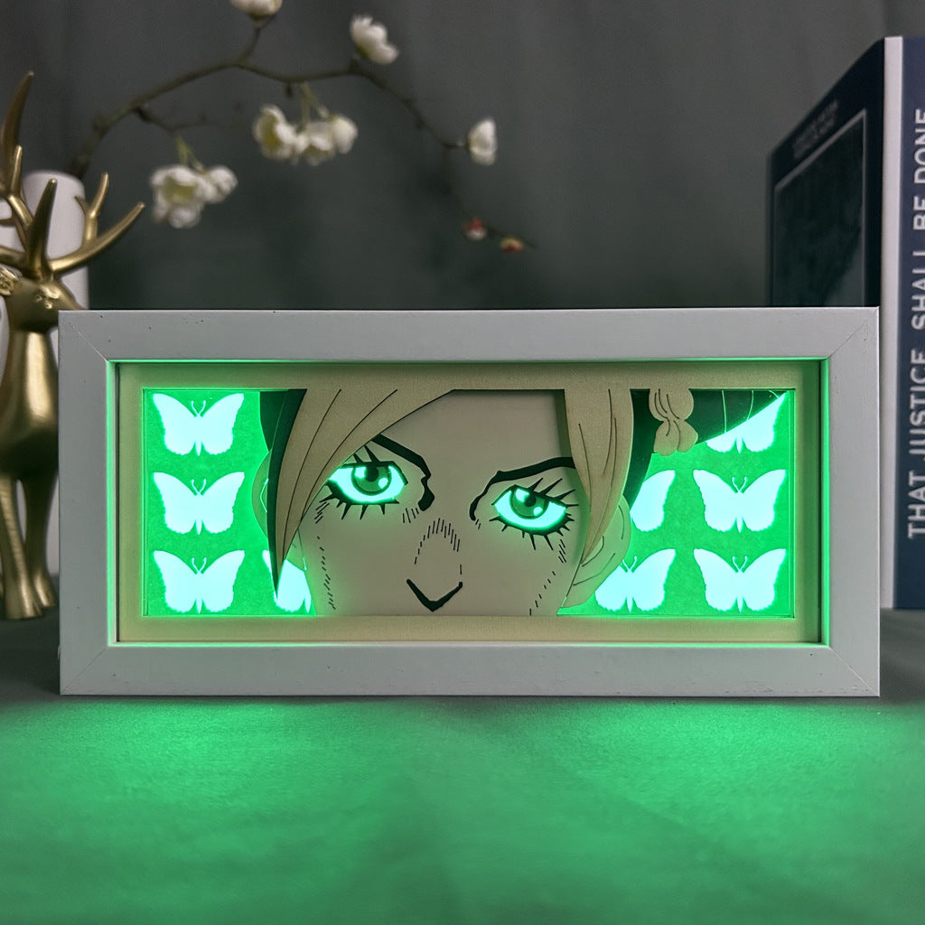 Anime Paper Cut Light - Warrior Desktop Decoration