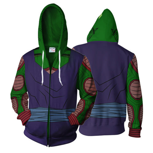 3D Anime Print Zip Hoodie with Hood (Direct from Manufacturer)