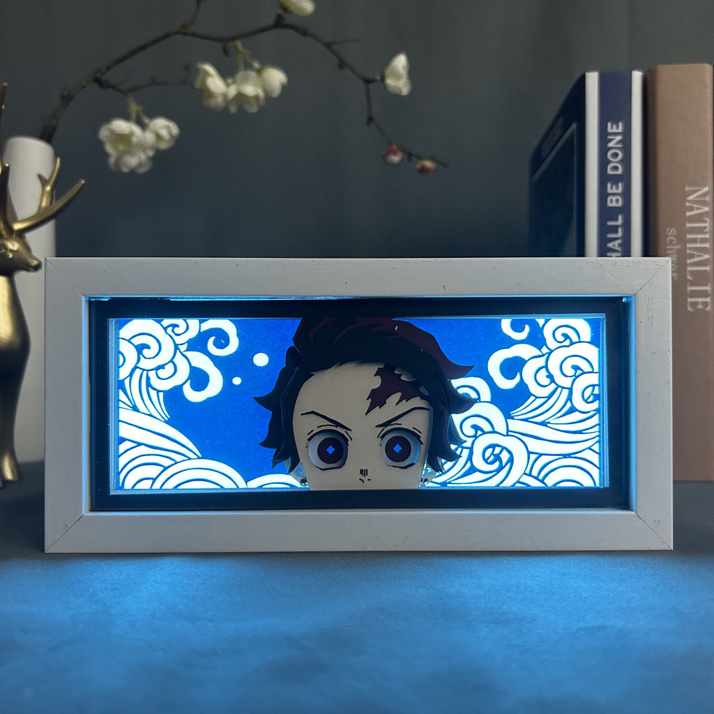 Anime Paper Cut Light - Warrior Desktop Decoration