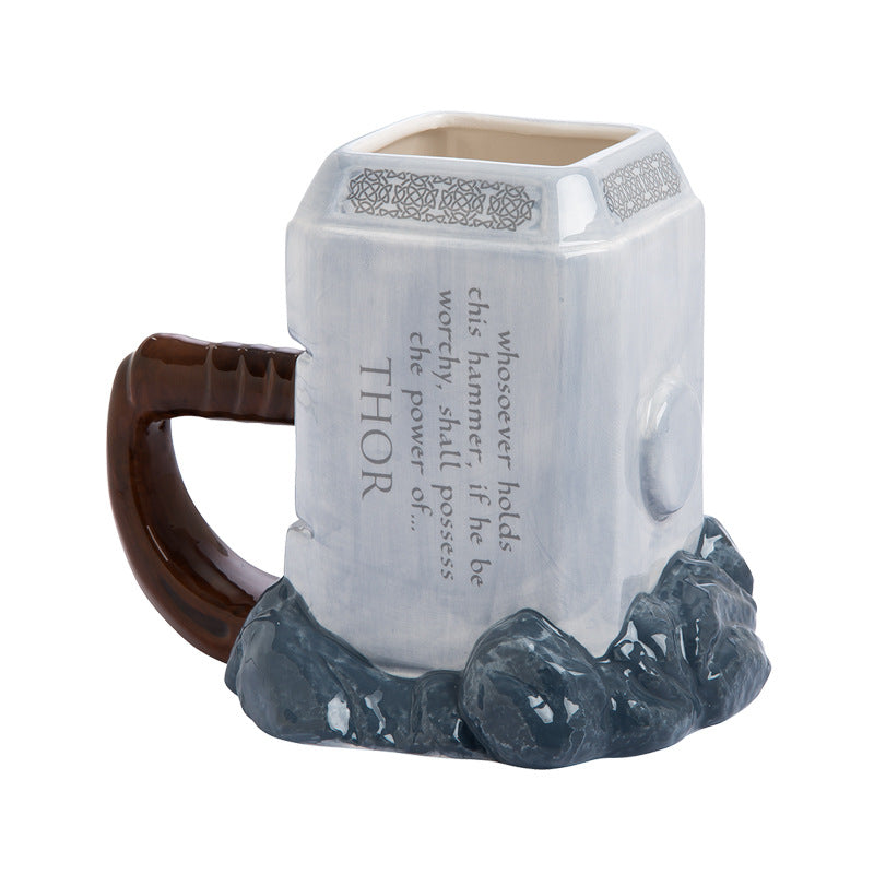 Thor's Hammer Mug - Large Capacity Anime Cup