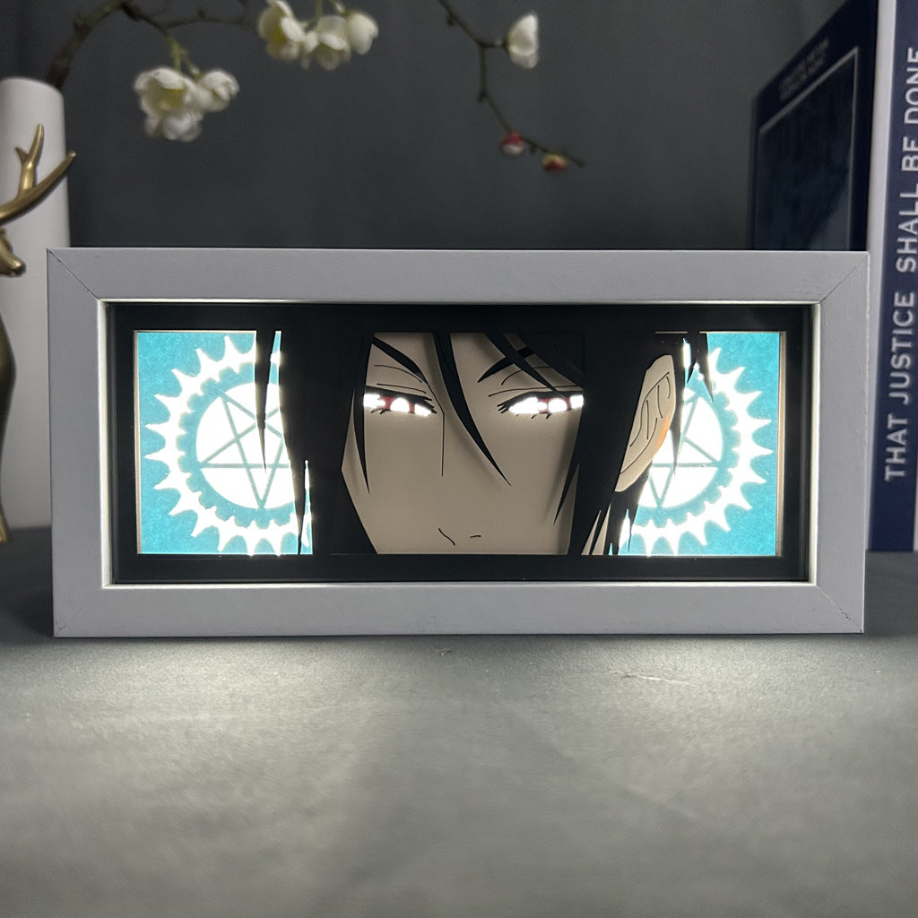 Anime Paper Cut Light - Warrior Desktop Decoration