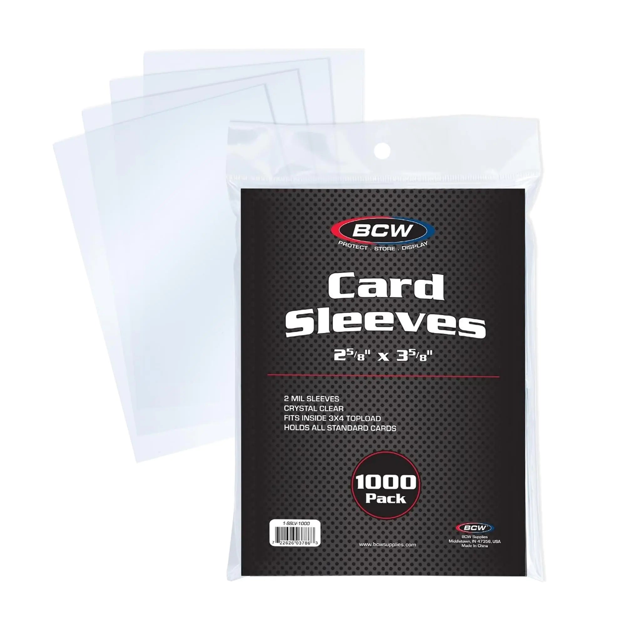 BCW Standard Card Sleeves - 1000 Penny Sleeves (2-5/8" x 3-5/8")