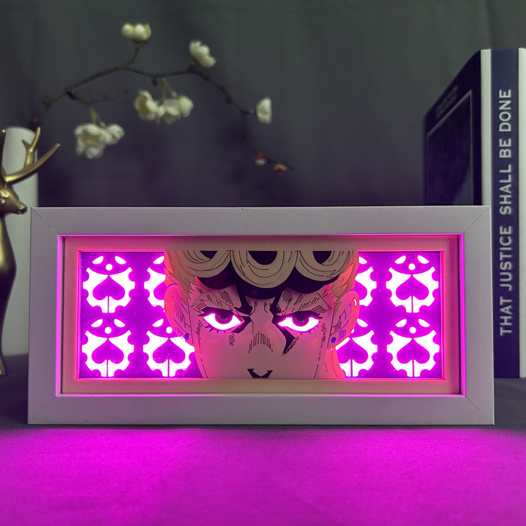 Anime Paper Cut Light - Warrior Desktop Decoration