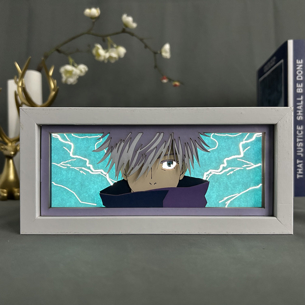 Anime Paper Cut Light - Warrior Desktop Decoration