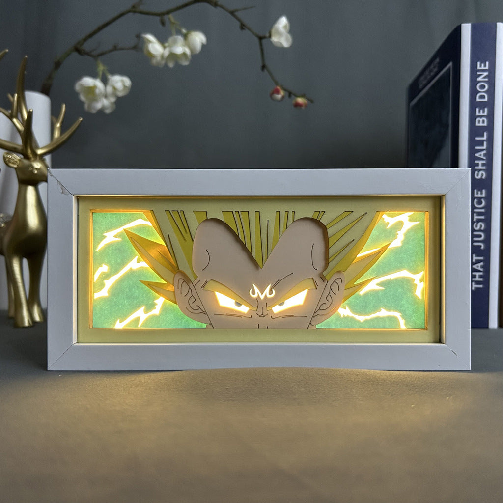Anime Paper Cut Light - Warrior Desktop Decoration