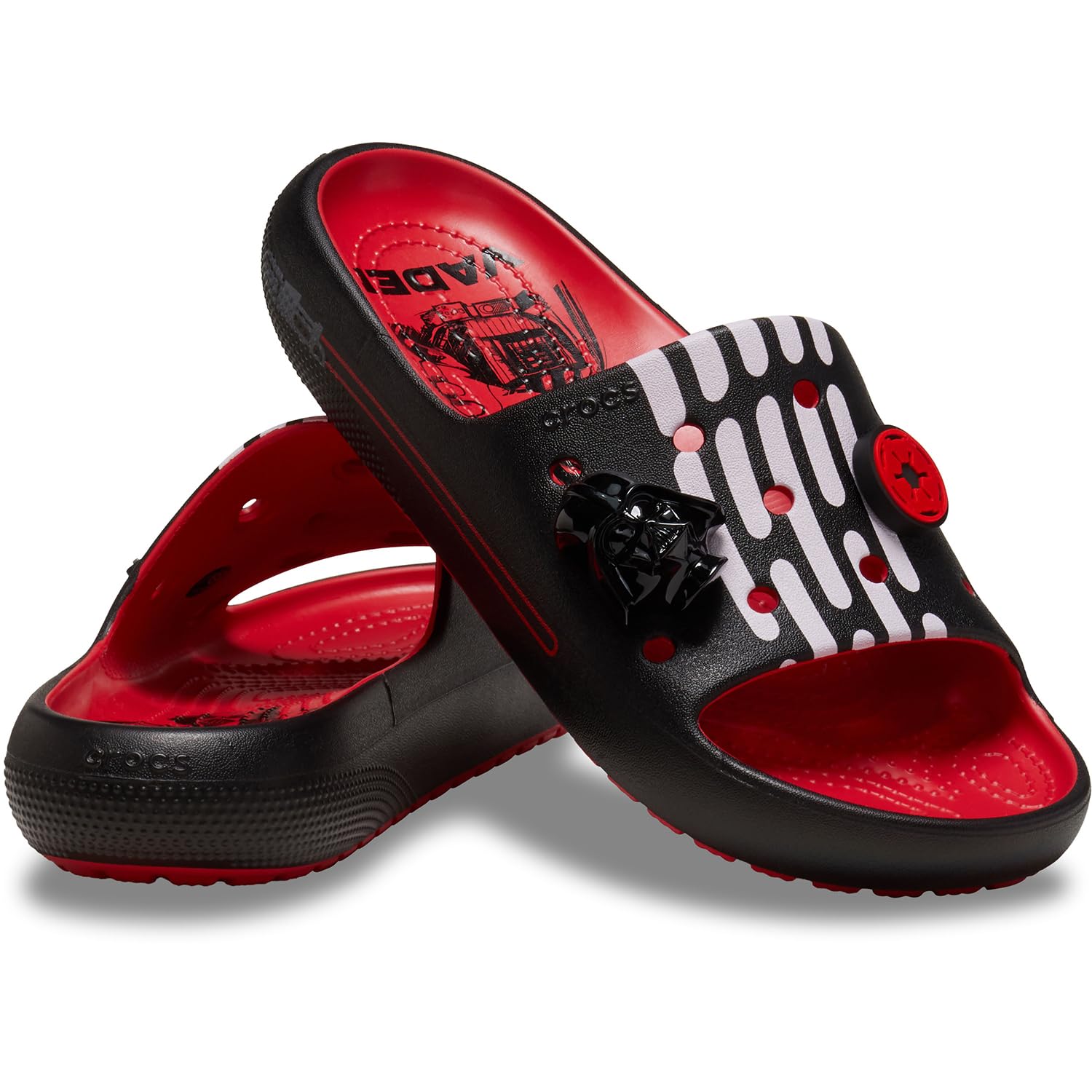 Crocs 209829-6WC-M15 Darth Vader Classic Slide V2 VyR Varsity Red