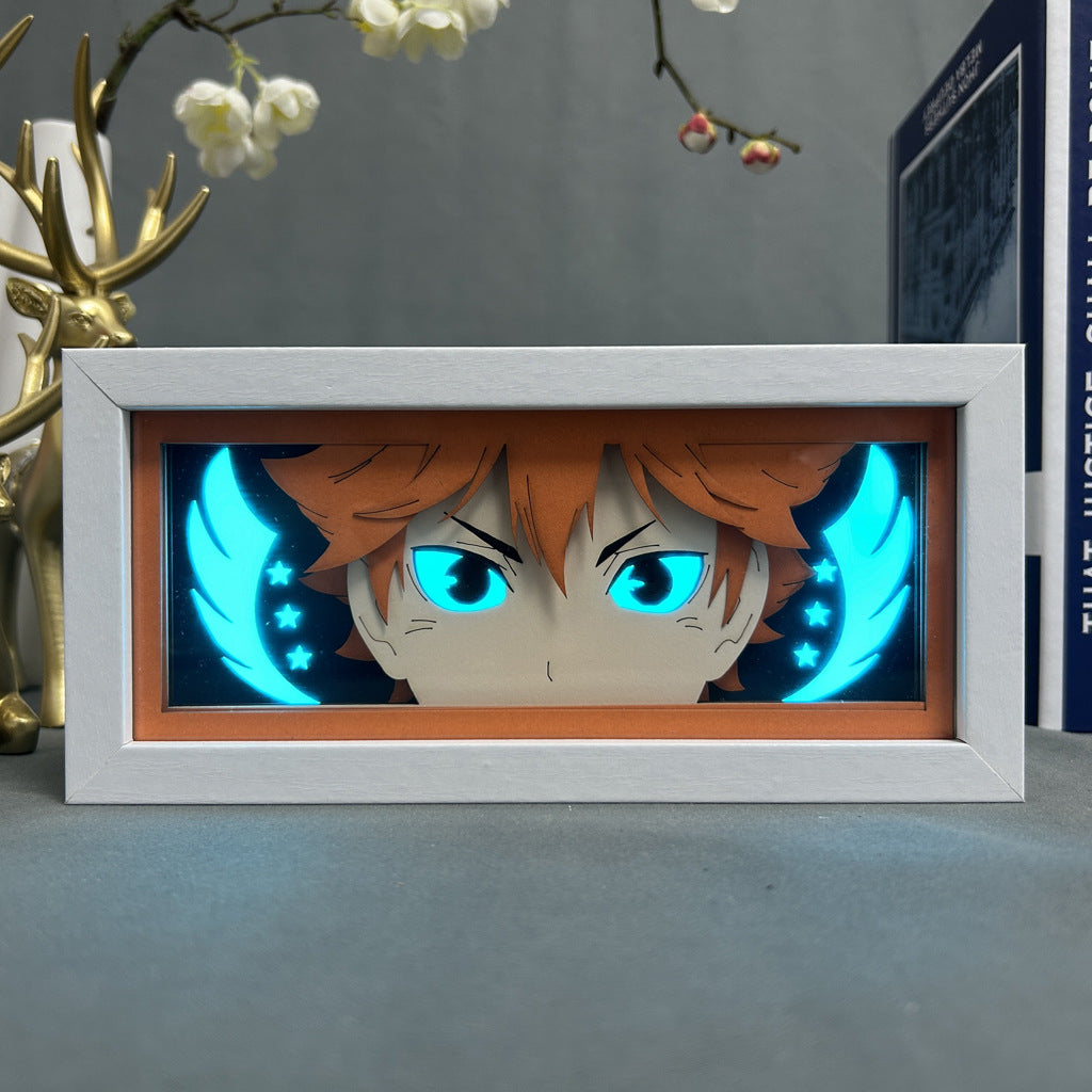 Anime Paper Cut Light - Warrior Desktop Decoration
