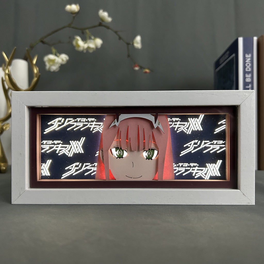Anime Paper Cut Light - Warrior Desktop Decoration