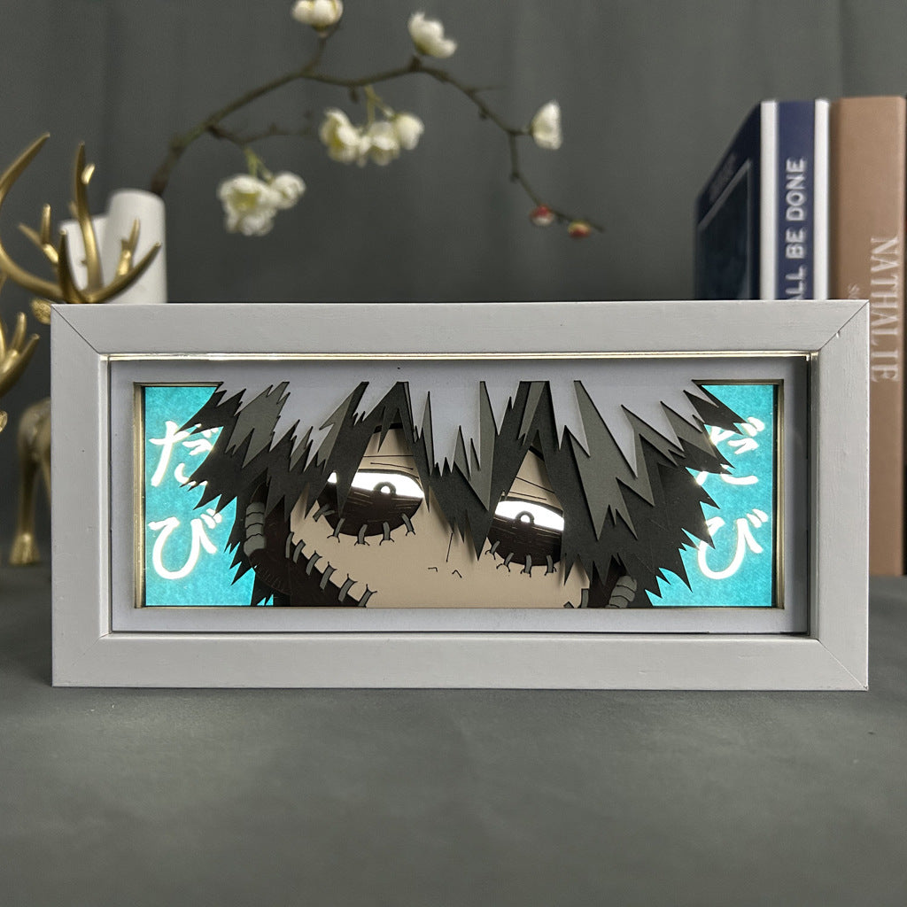 Anime Paper Cut Light - Warrior Desktop Decoration