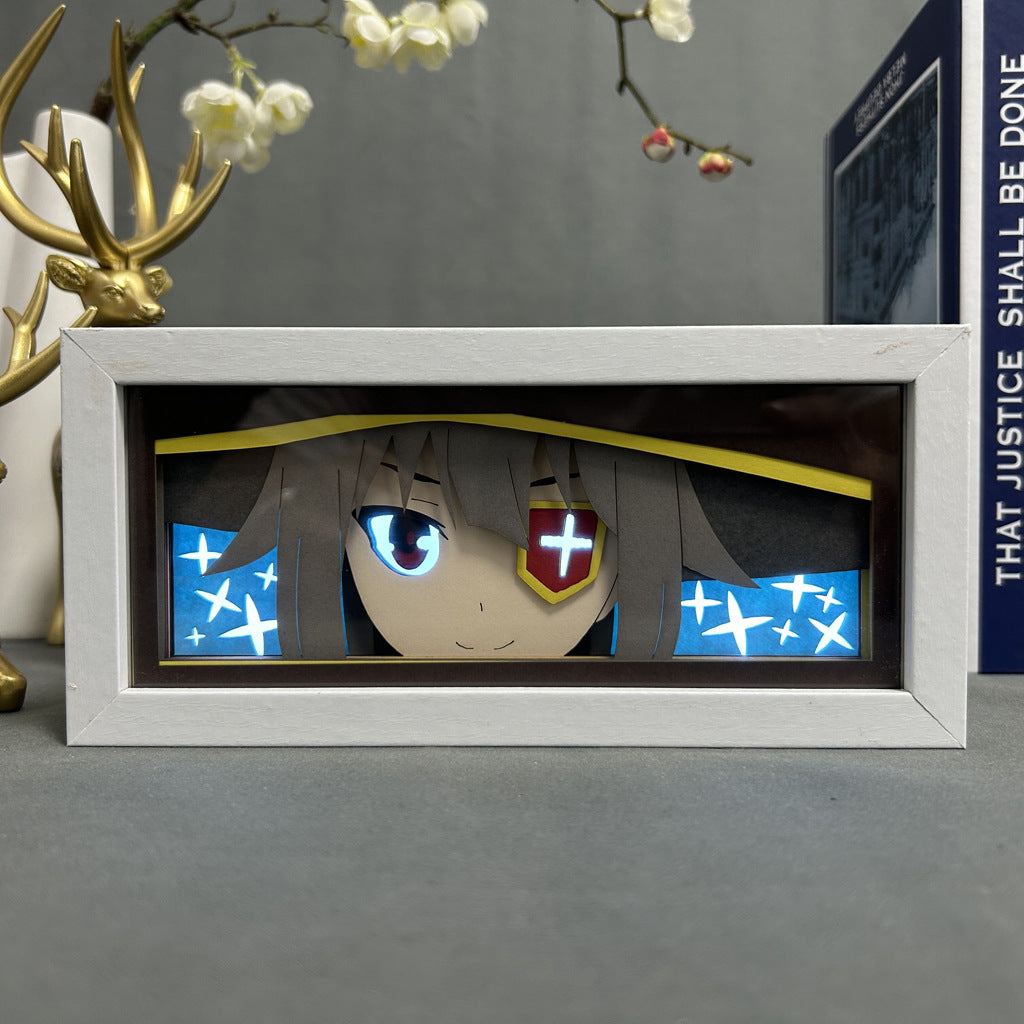 Anime Paper Cut Light - Warrior Desktop Decoration