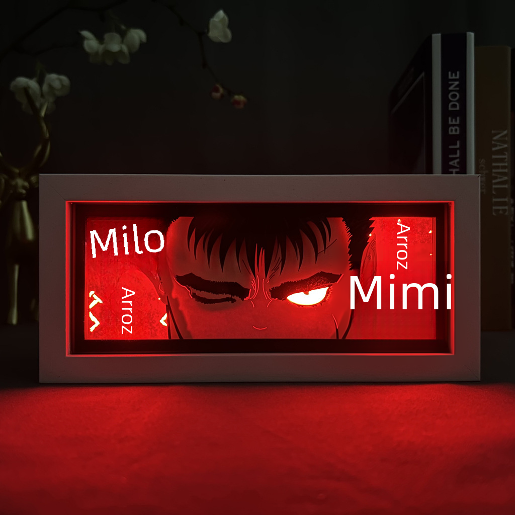 Anime Paper Cut Light - Warrior Desktop Decoration