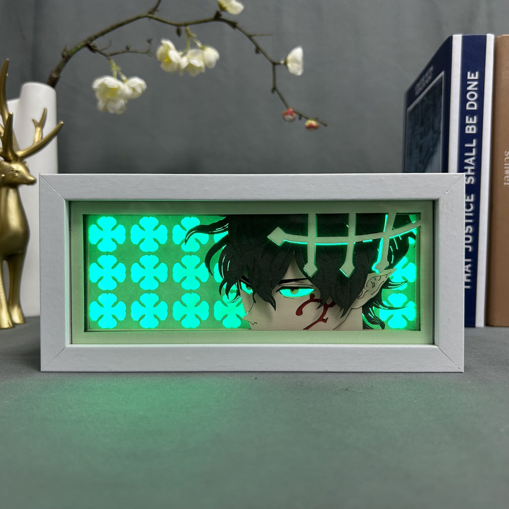 Anime Paper Cut Light - Warrior Desktop Decoration
