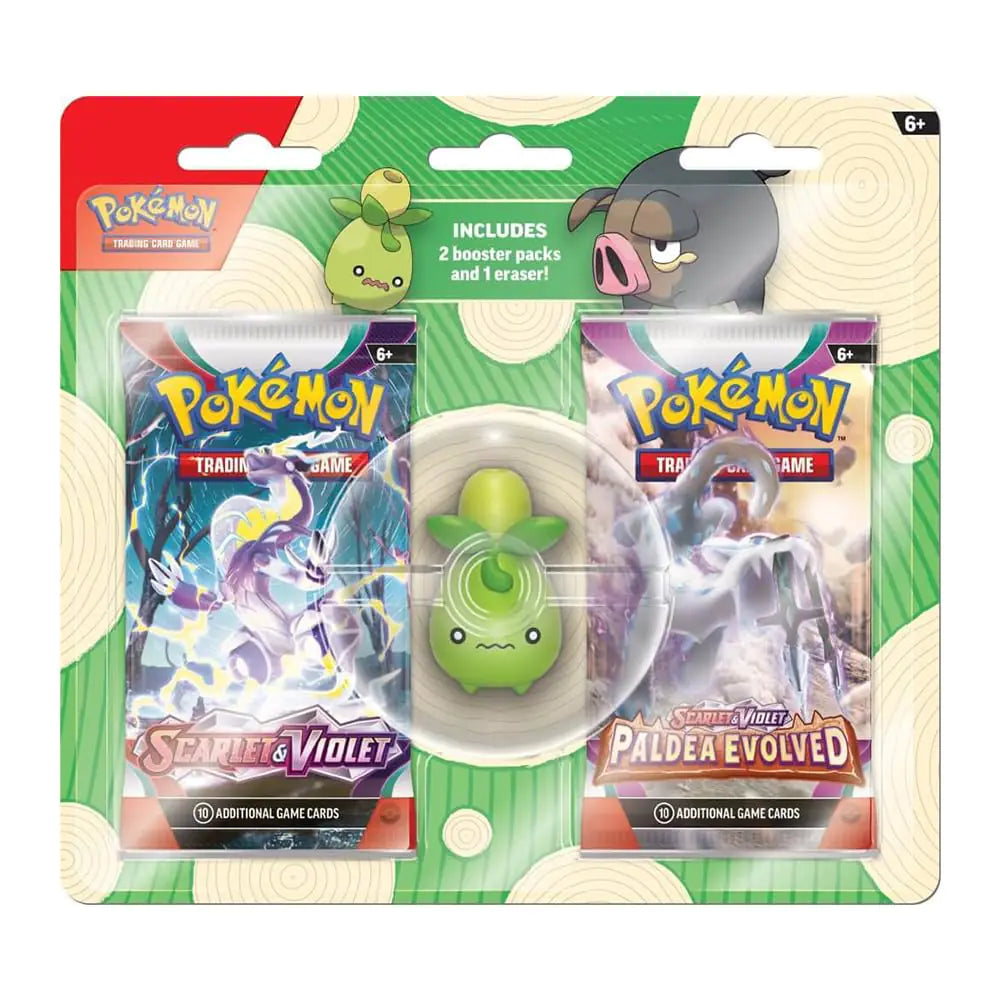 Pokemon TCG Back to School 2023 Eraser Blister (Random Smoliv or Lechonk)