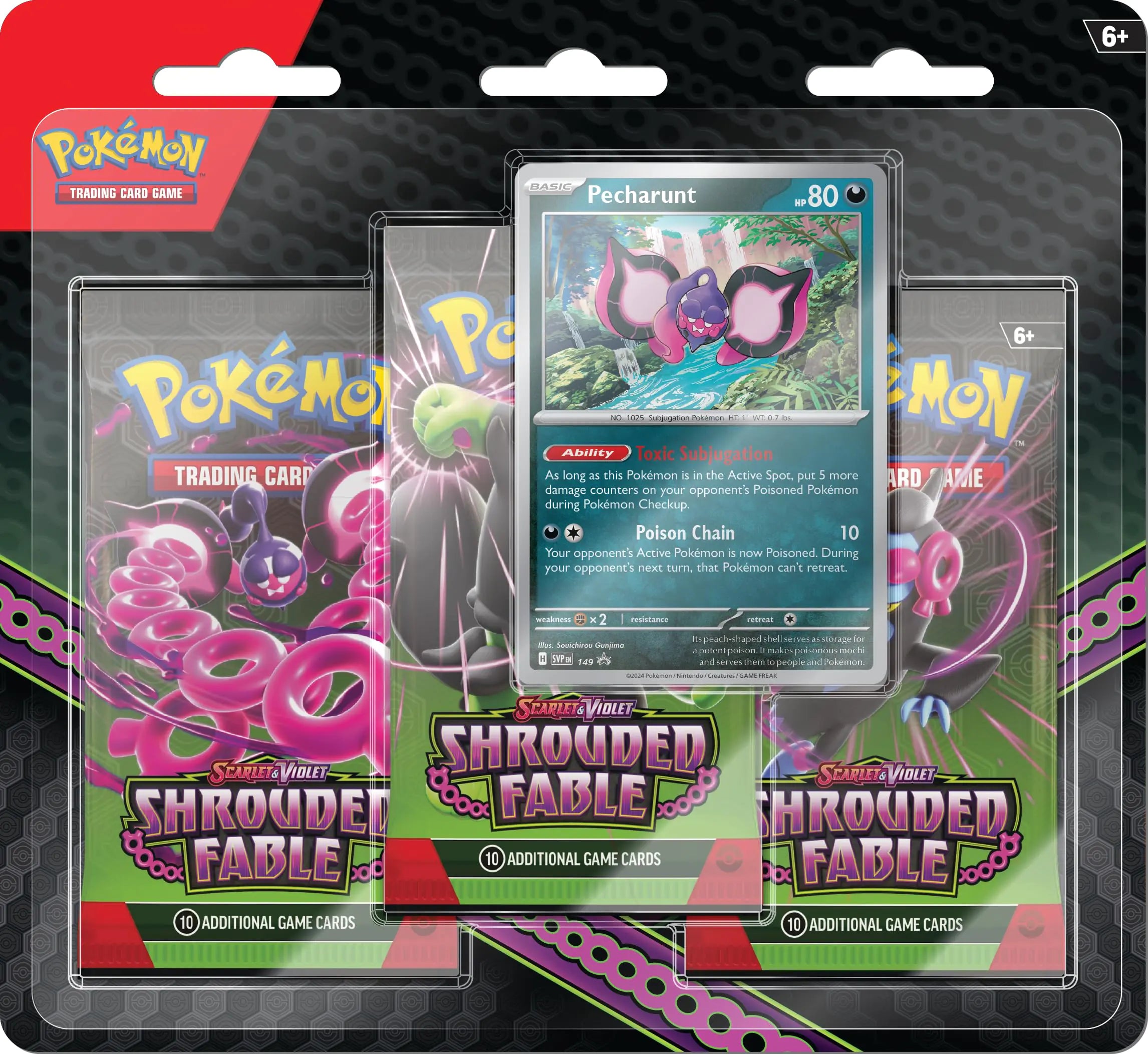 Pokemon TCG Scarlet and Violet Shrouded Fable Three-Booster Blister