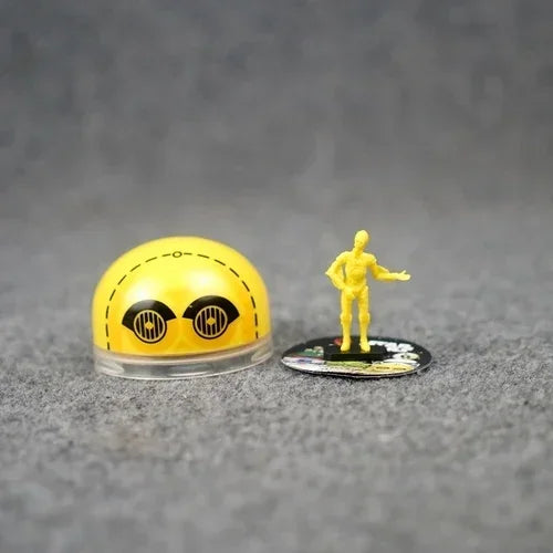 Star Wars Capsule Toy Darth Vader Imperial Stormtrooper Yoda R2-D2 C-3PO Action Figures Desktop Ornaments Collectible Toys Gifts