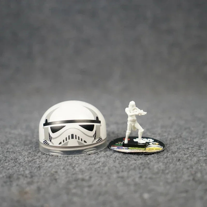 Star Wars Capsule Toy Darth Vader Imperial Stormtrooper Yoda R2-D2 C-3PO Action Figures Desktop Ornaments Collectible Toys Gifts