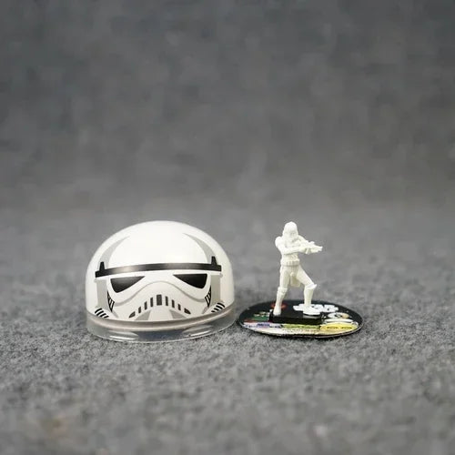 Star Wars Capsule Toy Darth Vader Imperial Stormtrooper Yoda R2-D2 C-3PO Action Figures Desktop Ornaments Collectible Toys Gifts