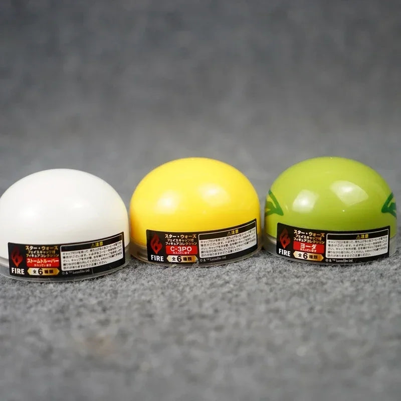 Star Wars Capsule Toy Darth Vader Imperial Stormtrooper Yoda R2-D2 C-3PO Action Figures Desktop Ornaments Collectible Toys Gifts