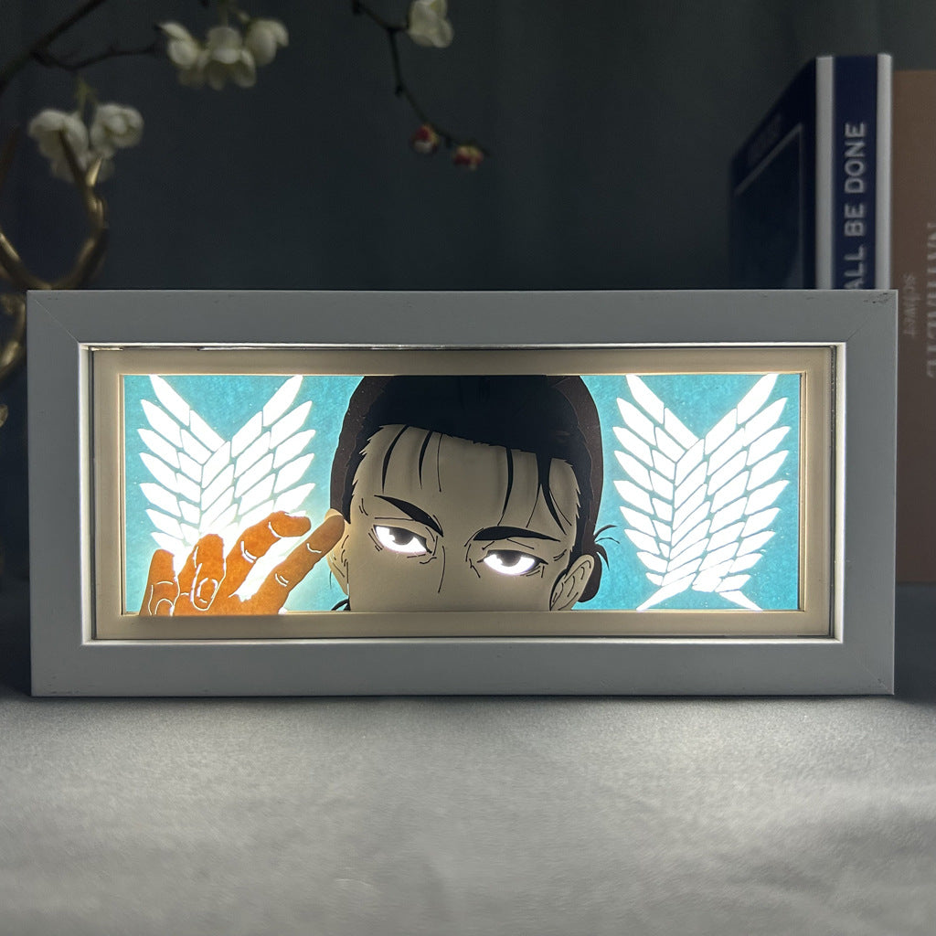 Anime Paper Cut Light - Warrior Desktop Decoration