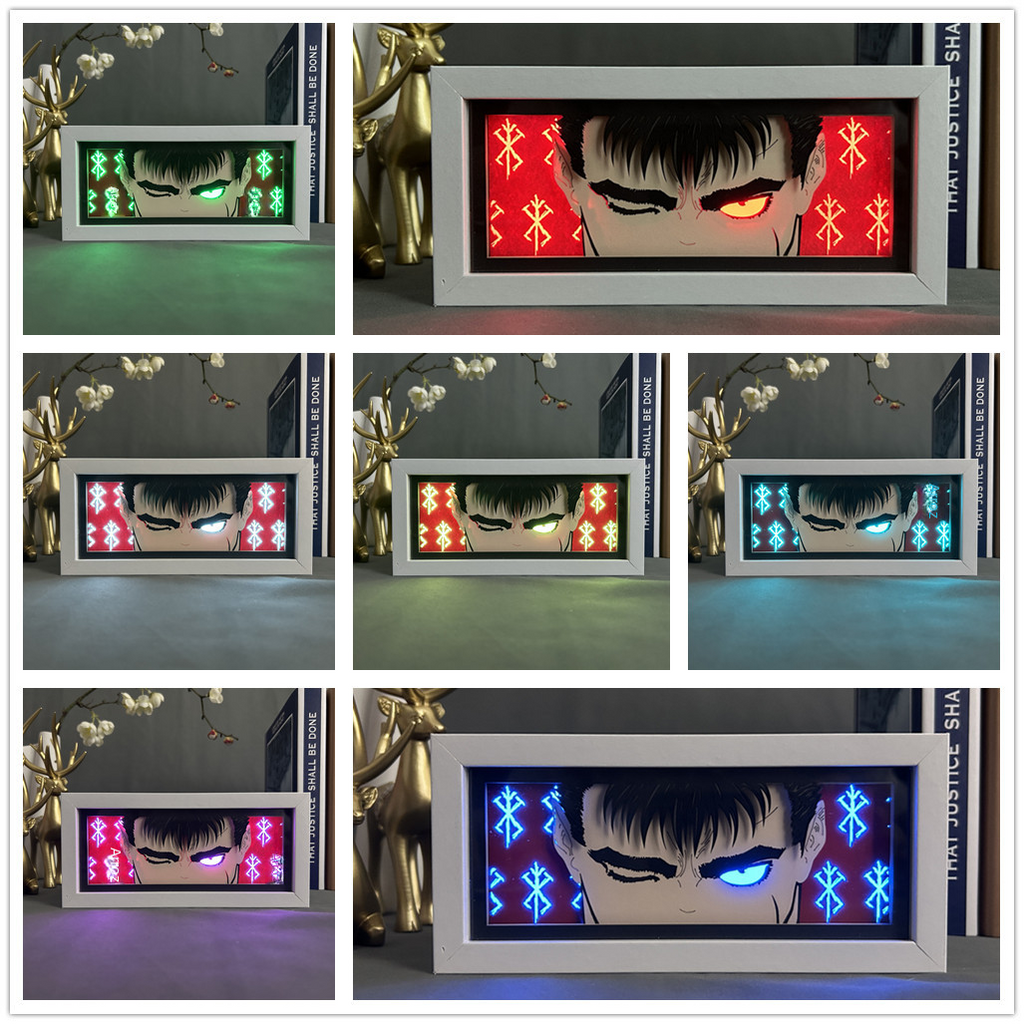 Anime Paper Cut Light - Warrior Desktop Decoration