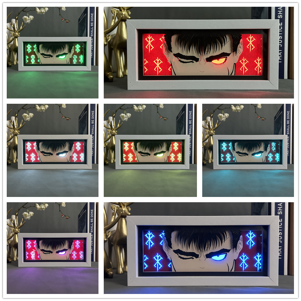 Anime Paper Cut Light - Warrior Desktop Decoration