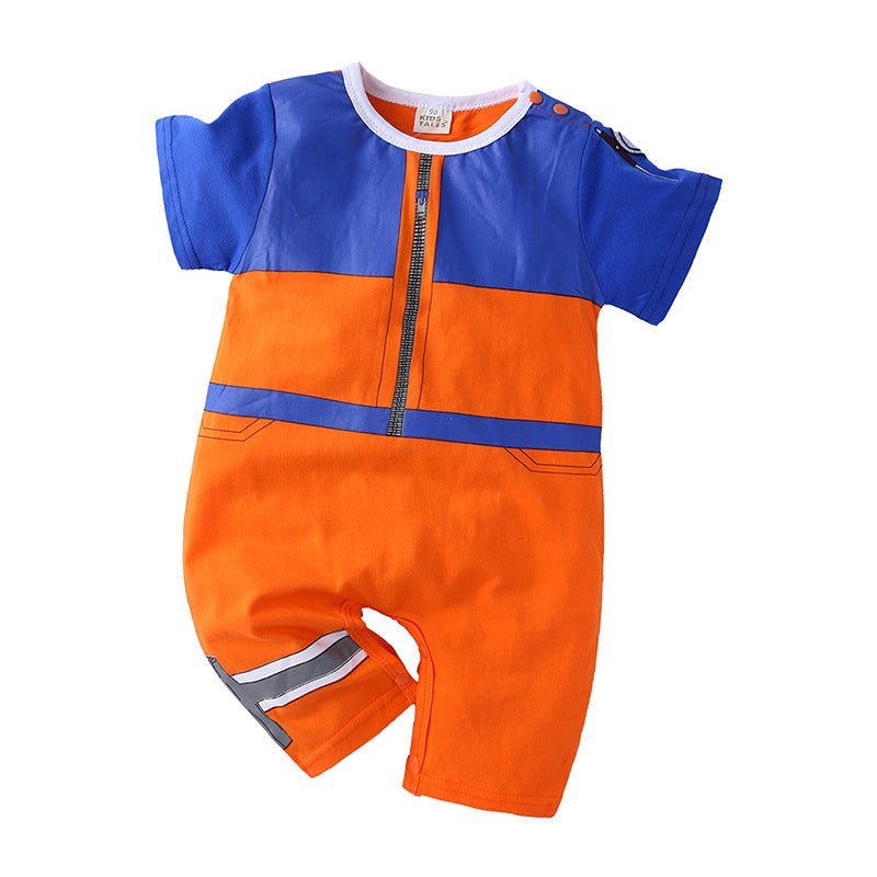 Summer Cartoon Anime Baby Boy Short Sleeve Romper