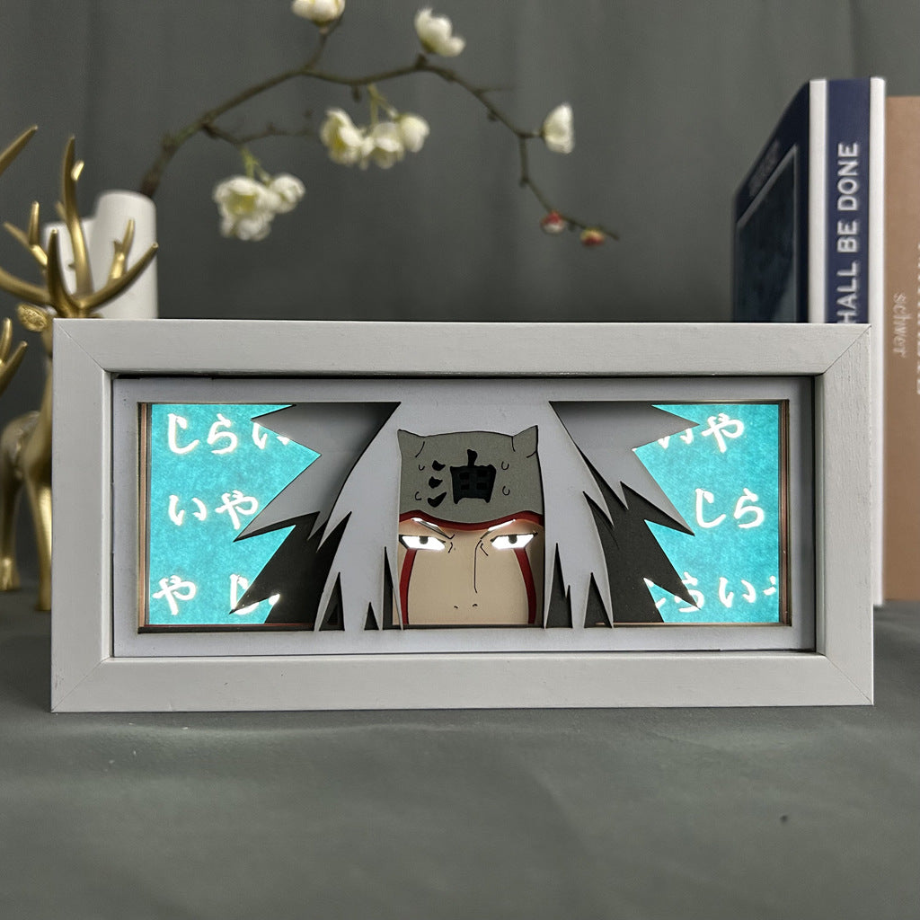 Anime Paper Cut Light - Warrior Desktop Decoration