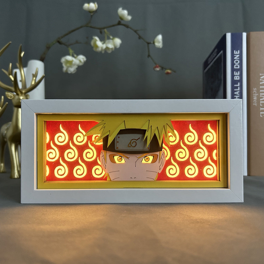 Anime Paper Cut Light - Warrior Desktop Decoration