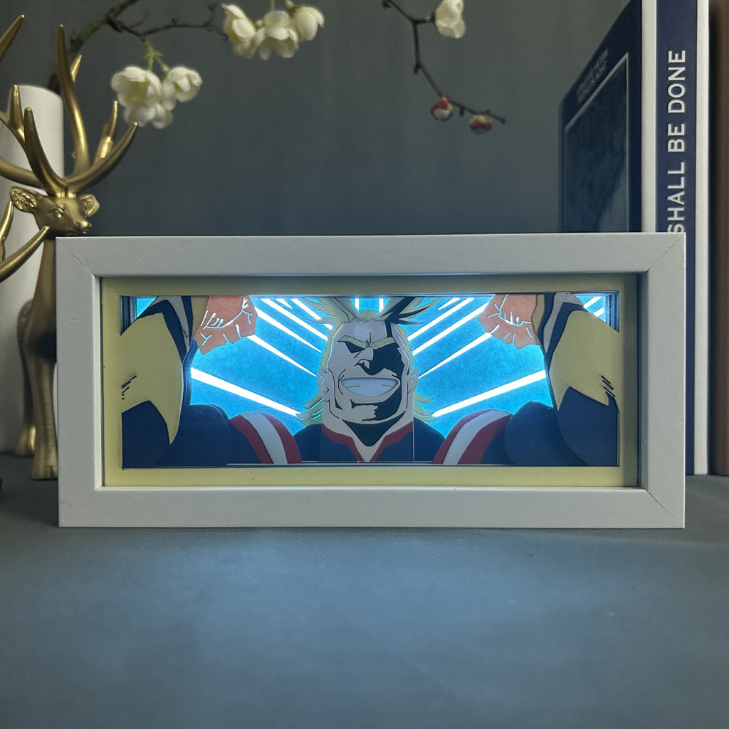 Anime Paper Cut Light - Warrior Desktop Decoration
