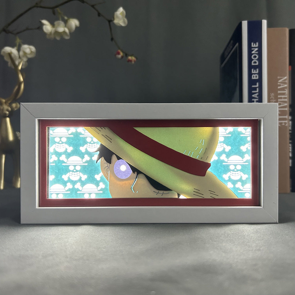 Anime Paper Cut Light - Warrior Desktop Decoration