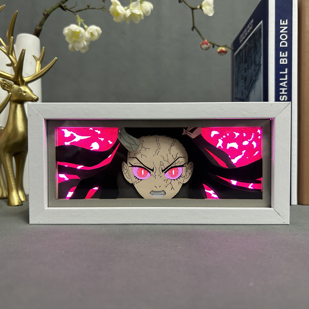 Anime Paper Cut Light - Warrior Desktop Decoration