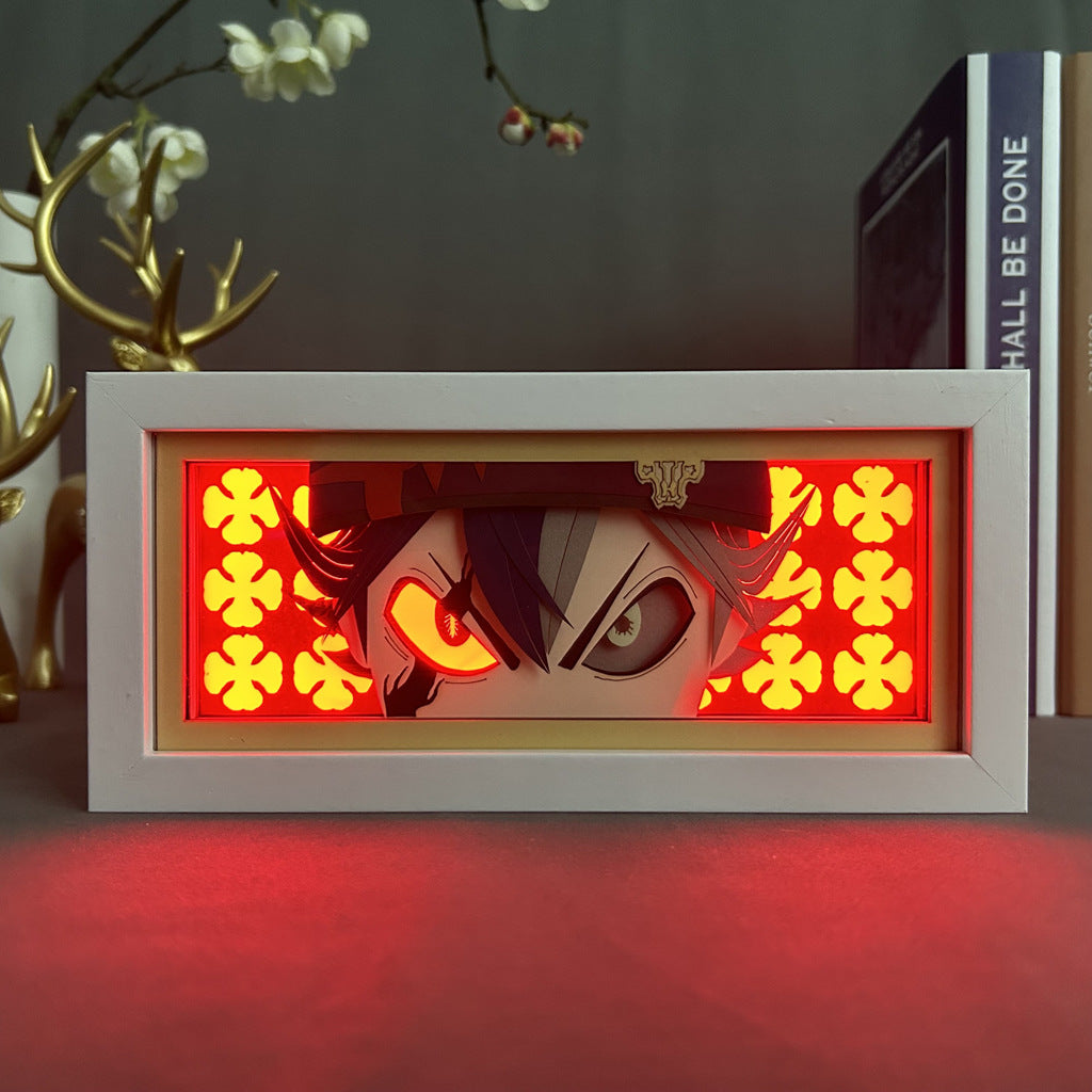 Anime Paper Cut Light - Warrior Desktop Decoration