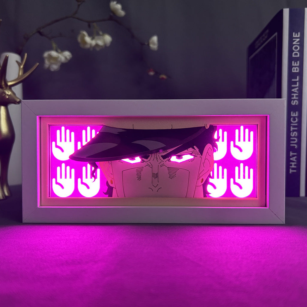 Anime Paper Cut Light - Warrior Desktop Decoration