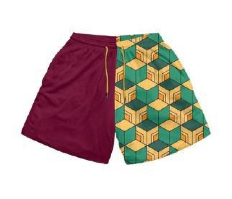 Anime Print Men's Beach Shorts