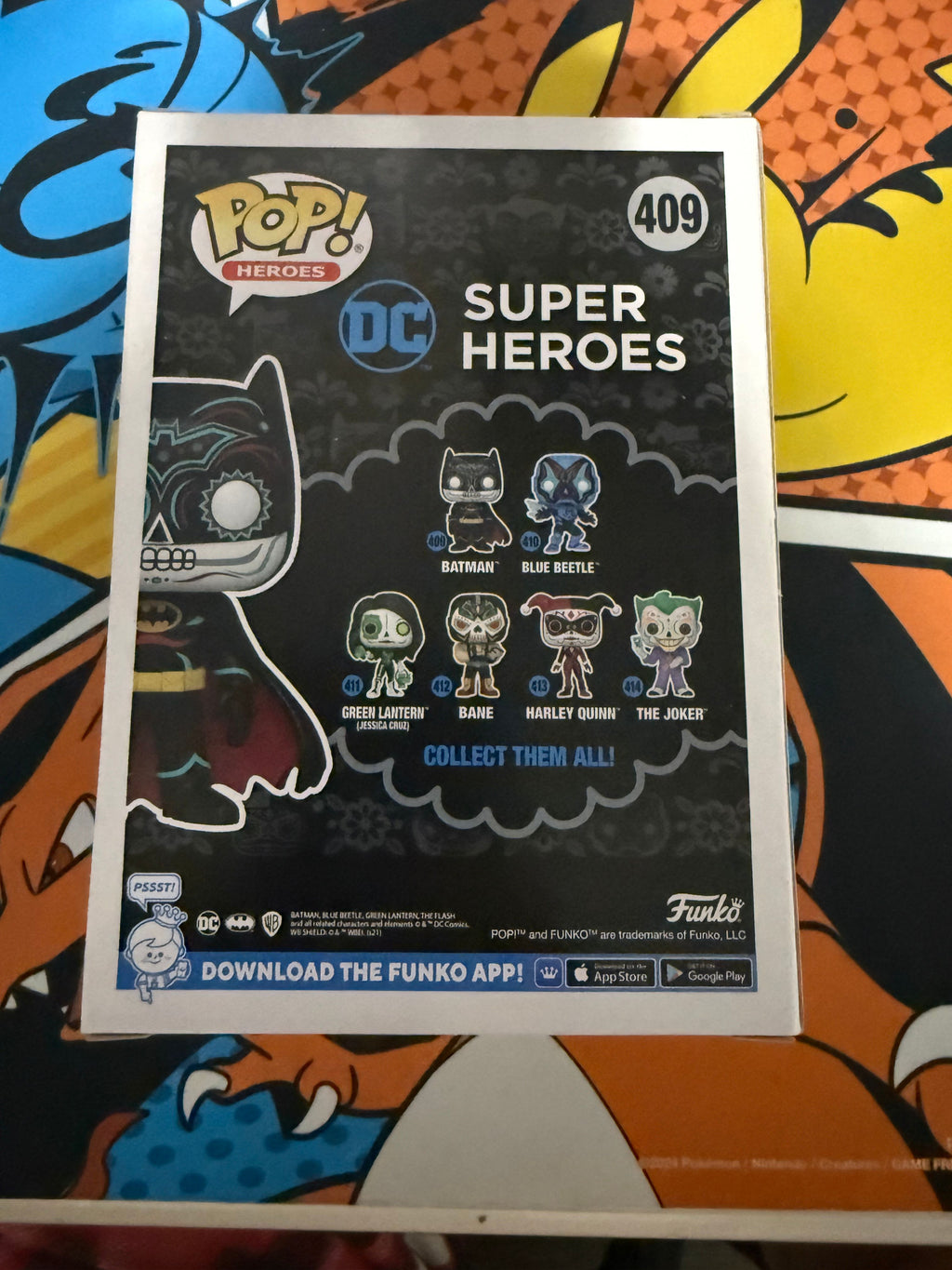 Batman Funko Pop - Dia de los Muertos GITD