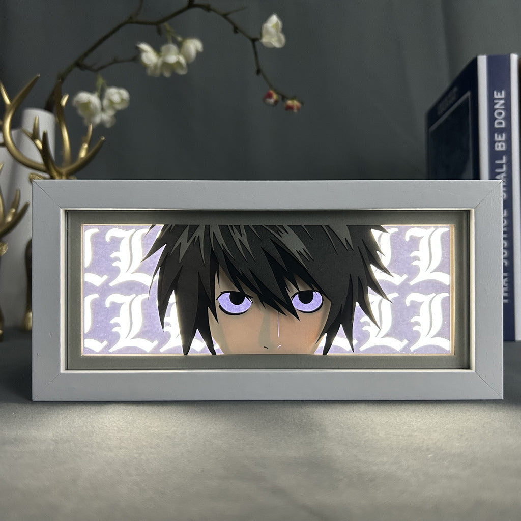 Anime Paper Cut Light - Warrior Desktop Decoration