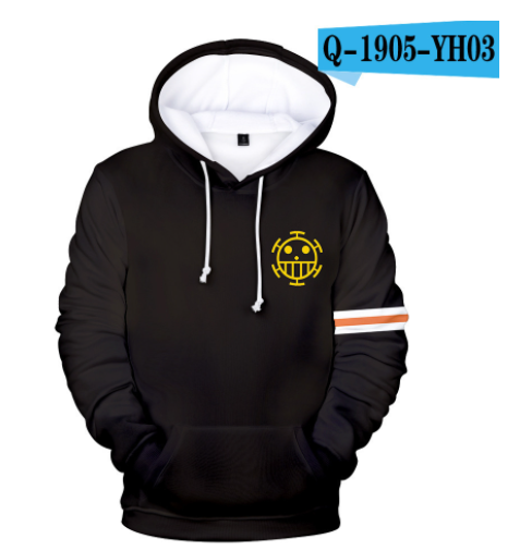 One Piece Anime Digital Print Hoodie
