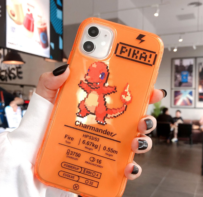 Cartoon Gengar Charmander Silicone Case for iPhone 11 Pro Max